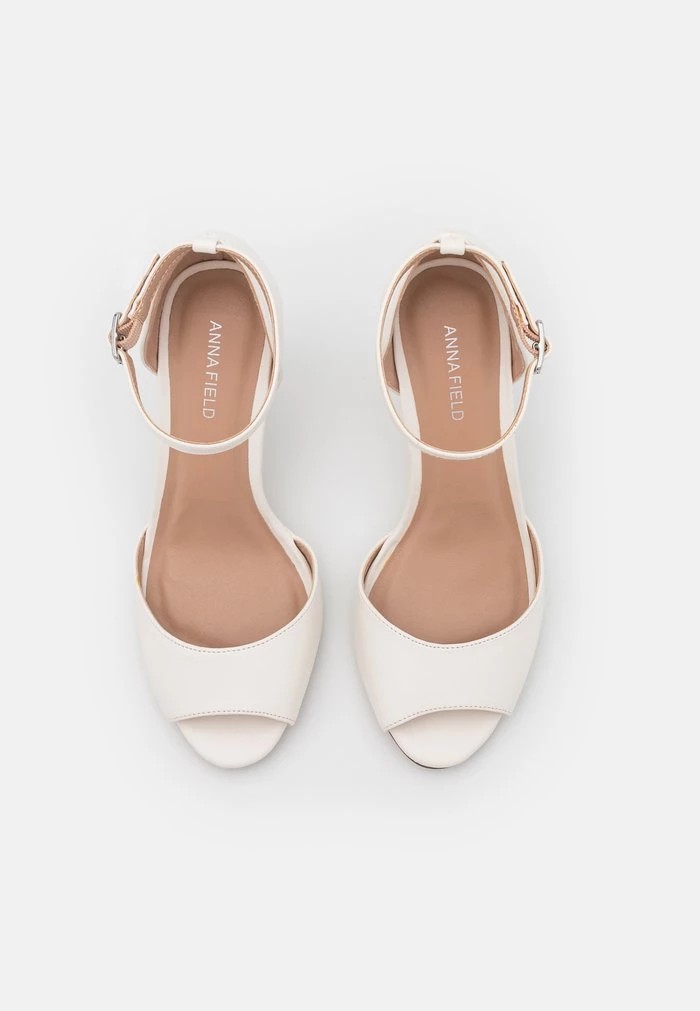 Escarpin ANNA FIELD Anna Field Peep Toes Blanche Femme | OND-3998190